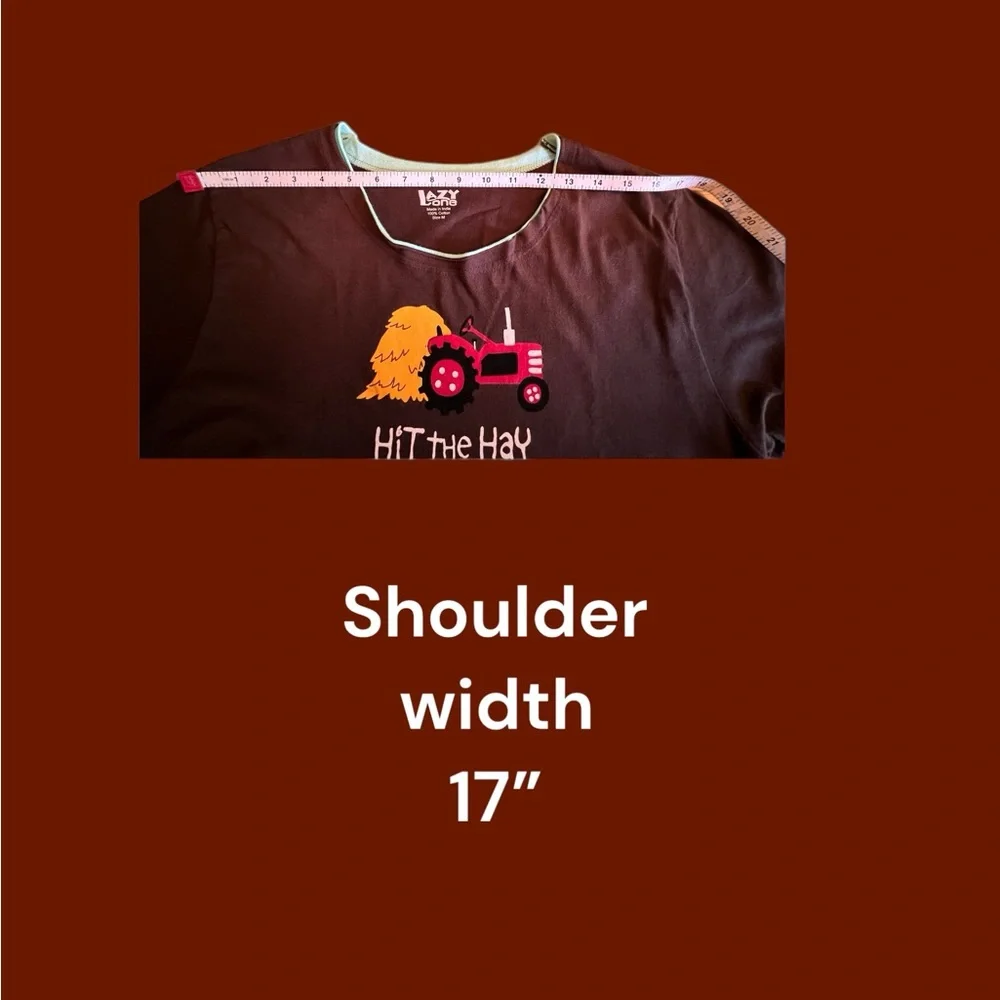 Women’s Pajama Top, Hit The Hay, Size Medium - Picture 7 of 11